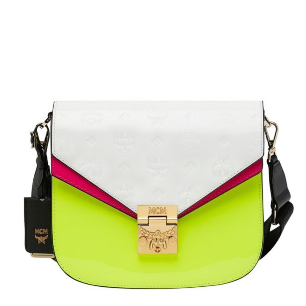 MCM Patent Leather Neon Patrizia Bag Rare color